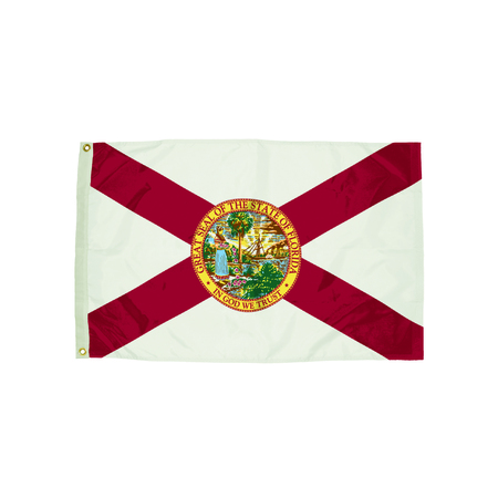 FLAGZONE Durawavez Nylon Outdoor Flag, Florida, 3 Ft. x 5 Ft. 2082051